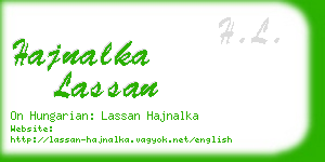 hajnalka lassan business card